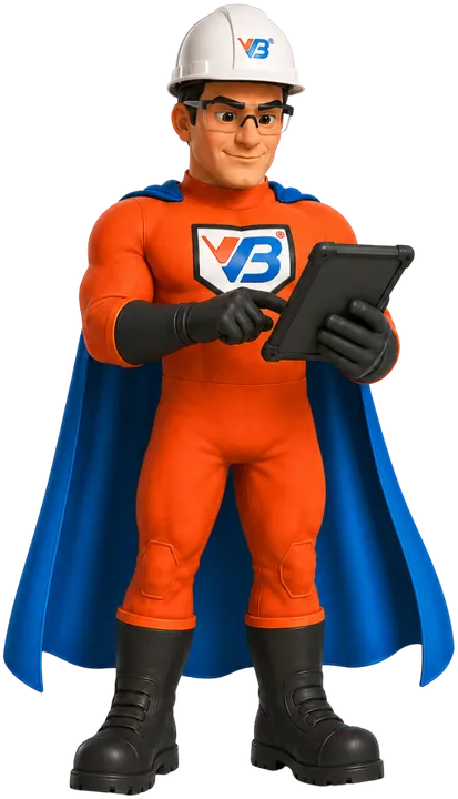 VB Rakshak holding a tablet, representing the engineered control that answers the moment
